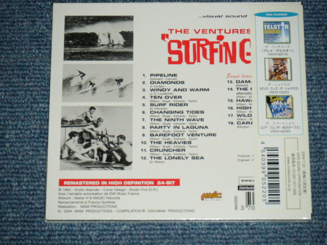 Photo: THE VENTURES - SURFING / 2004 FRANCE  ORIGINAL CD With 2004 JAPAN  ORIGINAL OBI & LINNER Brand New Sealed CD 