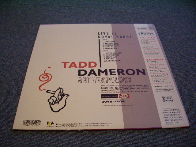 Photo: TADD DAMERON - ANTHROPOLOGY / 1988 JAPAMN 150g LP With OBI 