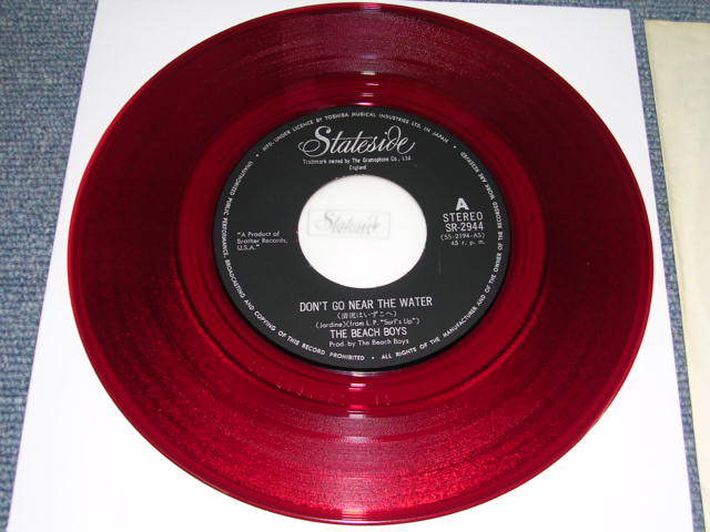 Photo: THE BEACH BOYS - DON'T GO NEAR THE WATER  / 1960s JAPAN ORIGINAL RED Wax Vinyl  used 7"Single