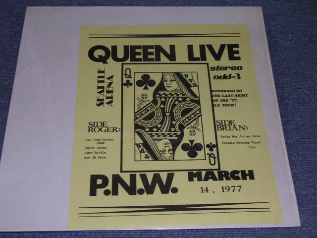Photo1: QUEEN - QUEEN LIVE P.N.W. MARCH 14.1977 /  COLLECTORS ( BOOT ) LP