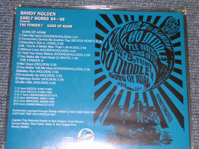 Photo: RANDY HOLDEN ( Ex : BLUE CHEER ) - EARLY WORKS '64-'66  fet. FENDER IV SONS OF ADAM / 1997 JAPAN Only ORIGINAL Used CD With OBI  
