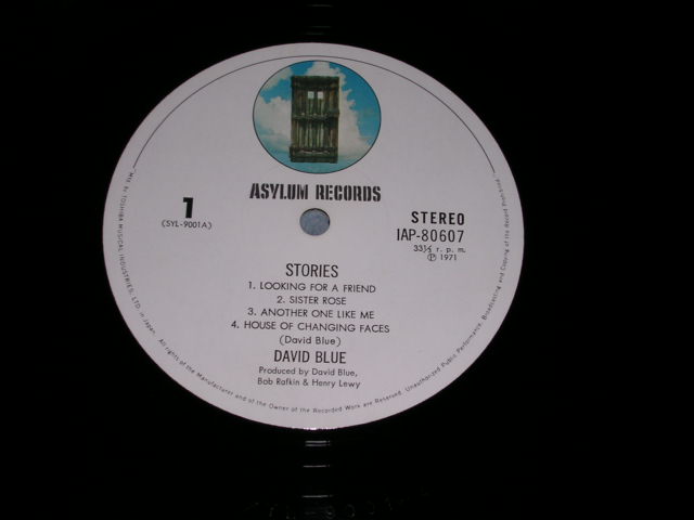 Photo: DAVID BLUE - STORIES  / 1973 JAPN FIRST RELEASE on TOSHIBA LP