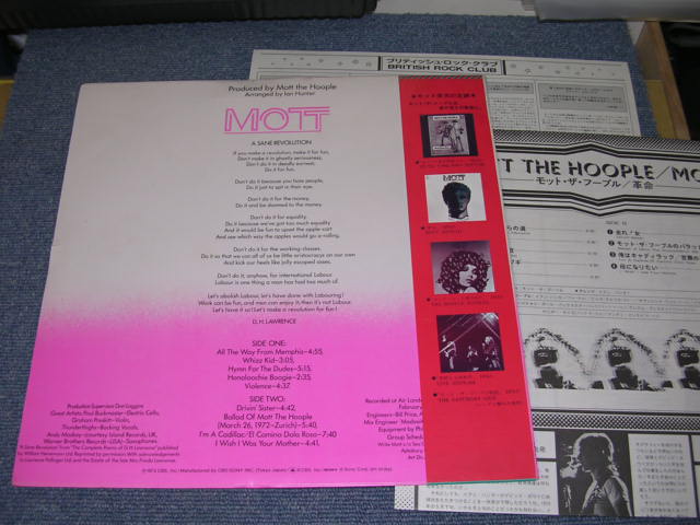 Photo: MOTT THE HOOPLE - MOTT /  1970s JAPAN White Label Promo LP+OBI 