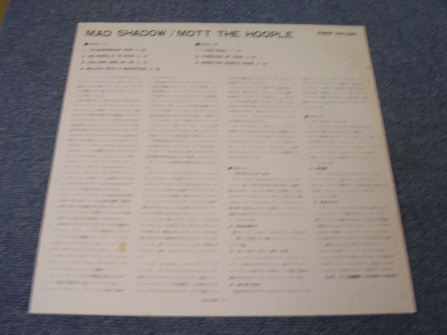 Photo: MOTT THE HOOPLE - MAD SHADOWS /  1970 JAPAN ORIGINAL PINK ISLAND Label  LP 