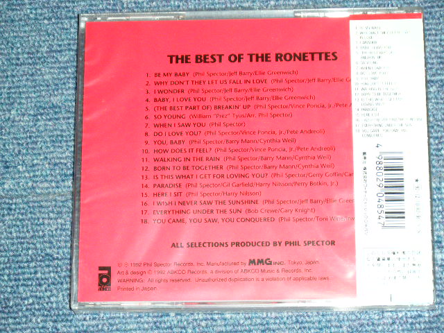 Photo: THE RONETTES ロネッツ - THE BEST OF (MINT-/MINT) / 1992 JAPAN ORIGINAL 1st Issued Version Used CD with Obi 